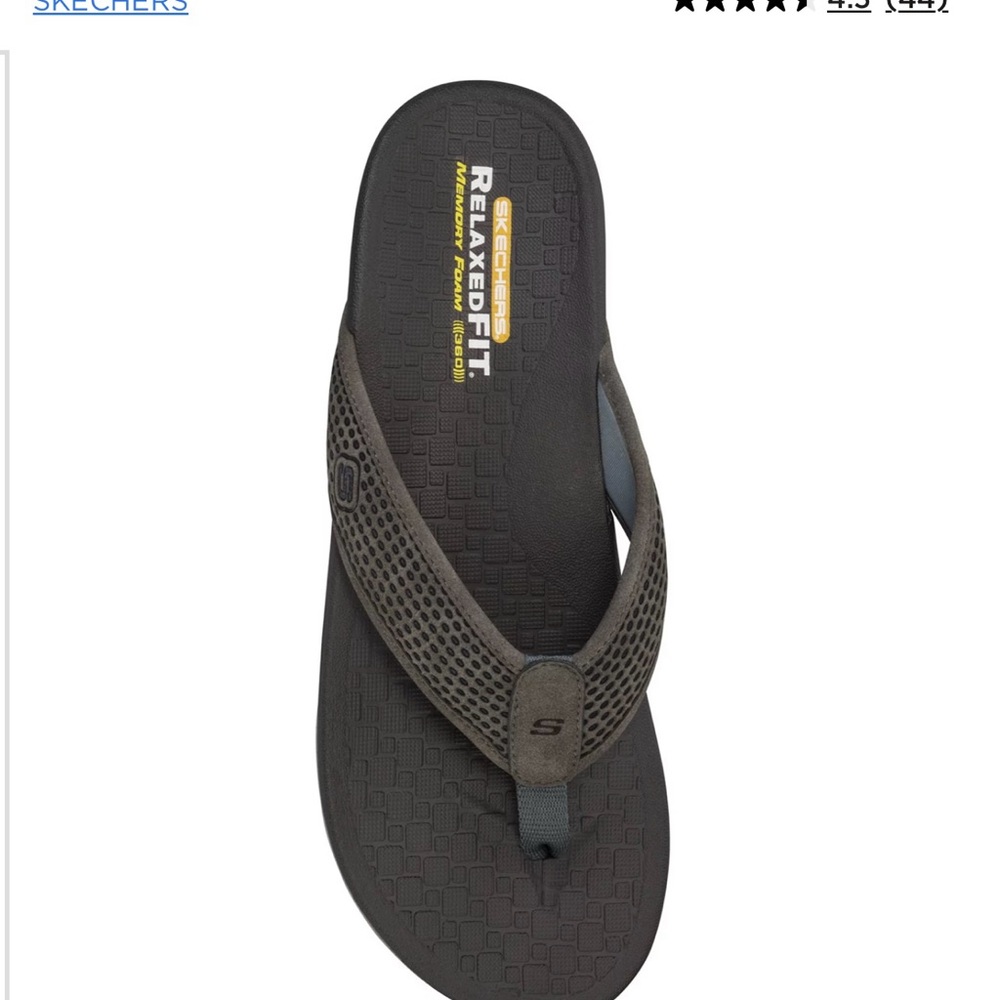 Skechers gray Relaxed Fit Flip-Flops